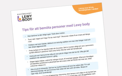 Tips för att bemöta personer med Lewy body 